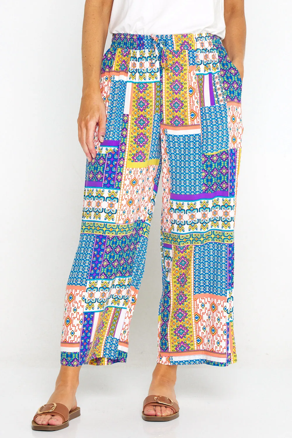 Aiko Lightweight Pants - Cobalt/Citrus Ceramic