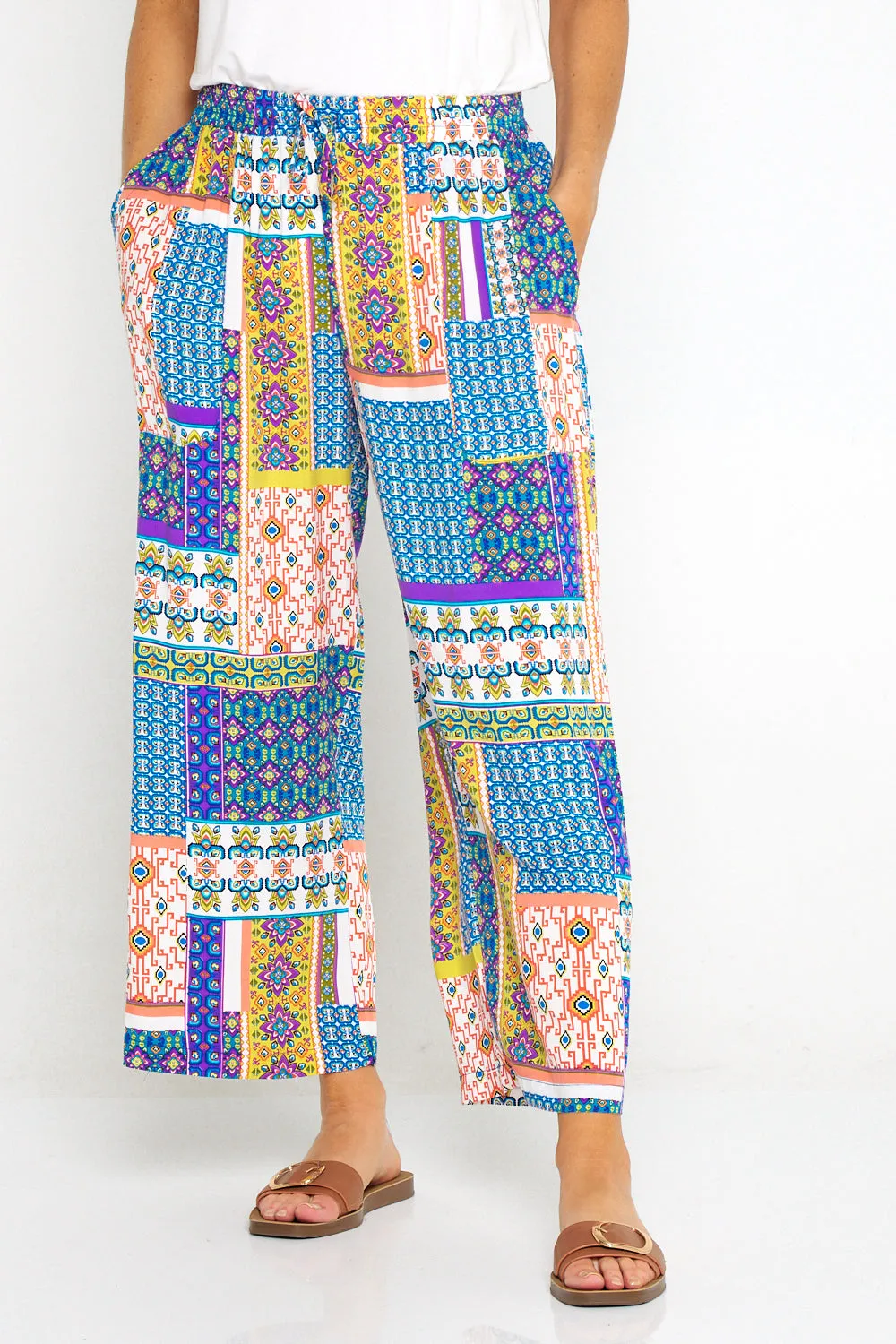 Aiko Lightweight Pants - Cobalt/Citrus Ceramic