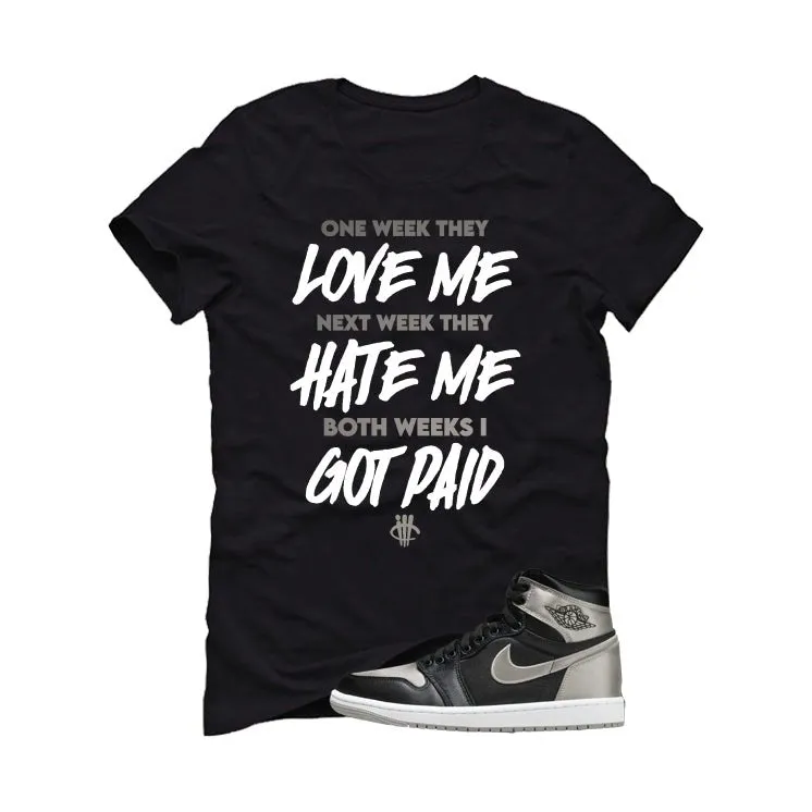 Air Jordan 1 High OG WMNS Satin Shadow Black T-Shirt (Paid)| illcurrency