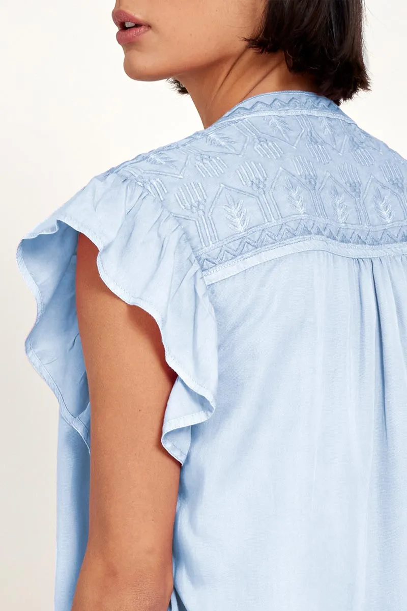 Aiza Light Blue Top