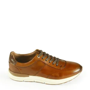 AZOR LA MODE  Men's Calabria Smart Leather Trainers ZM3827 Tan
