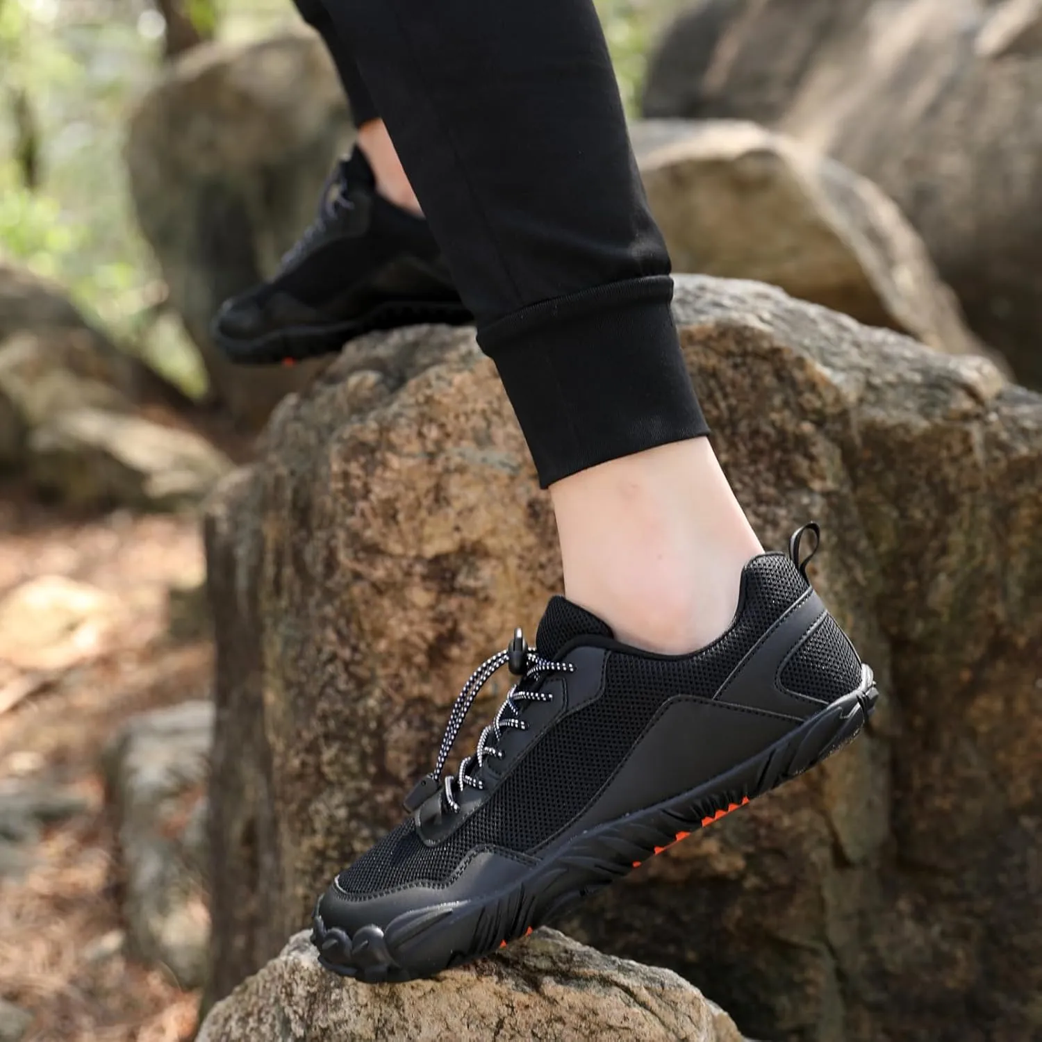 Barefoot Water Shoes Mens Trail Runner Wide Toe Box Hiking Shoes Minimalist Zero Drop Sole Quick Dry Water Sports Sneakers
