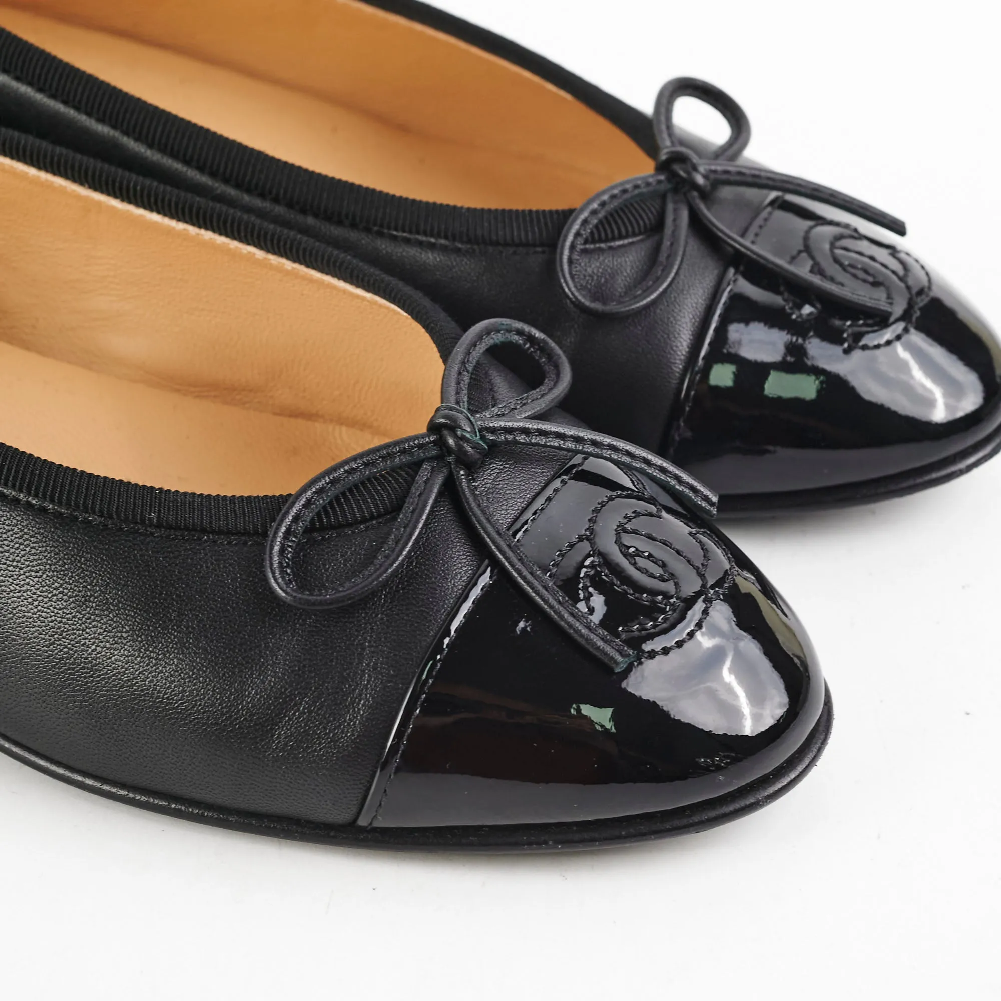 Chanel Ballet Flats Size 36 Black