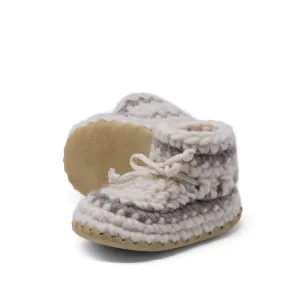 Child Slipper (3 - 5 years) Cream with Stripe