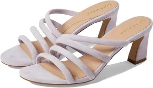 Cole Haan Adella Orchid Petal Suede Open Toe Slingback Block Heeled Sandals
