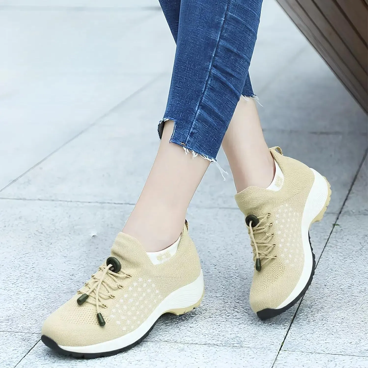 Comfortable Women's Shoes, Comfortwear Ortho Stretch Cushion Shoes, Sports Walking Shoes, Plus Size