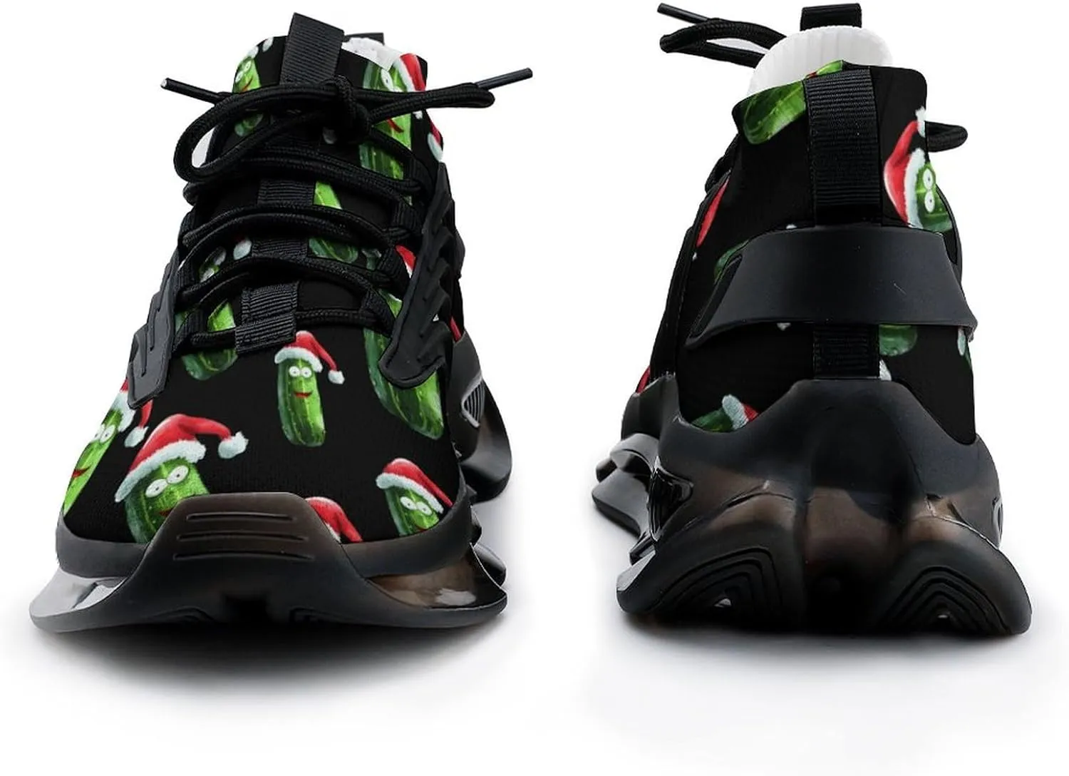 Cucumber Vegetable Vegan Christmas Hat Men's Tennis Shoes Fashion Athletic Sneakers for Sport Walking Running Workout