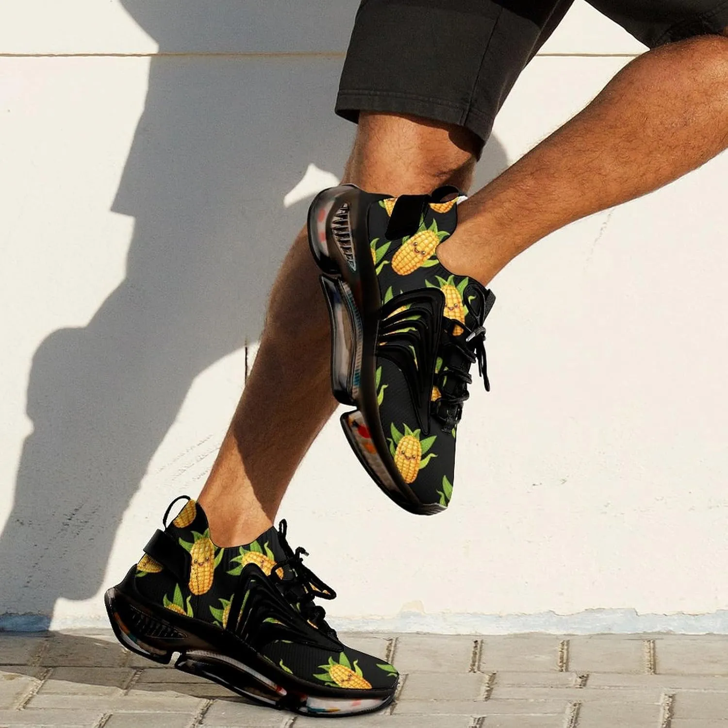 Cute Corn Vegetable Vegan Men's Tennis Shoes Fashion Athletic Sneakers for Sport Walking Running Workout