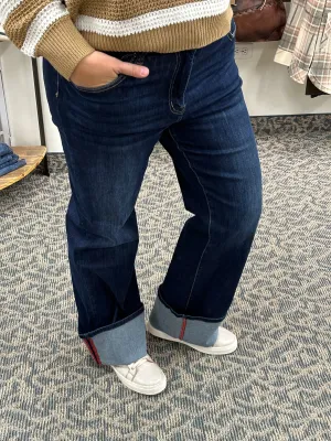 Dark Blue Wide Leg w/cuff (Mica)