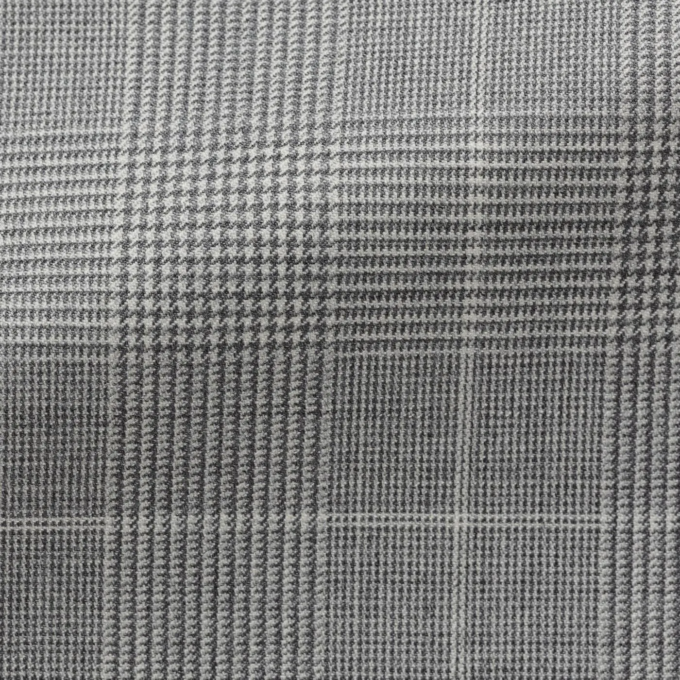 Drago Light Grey S130 Wool With Ivory Glencheck