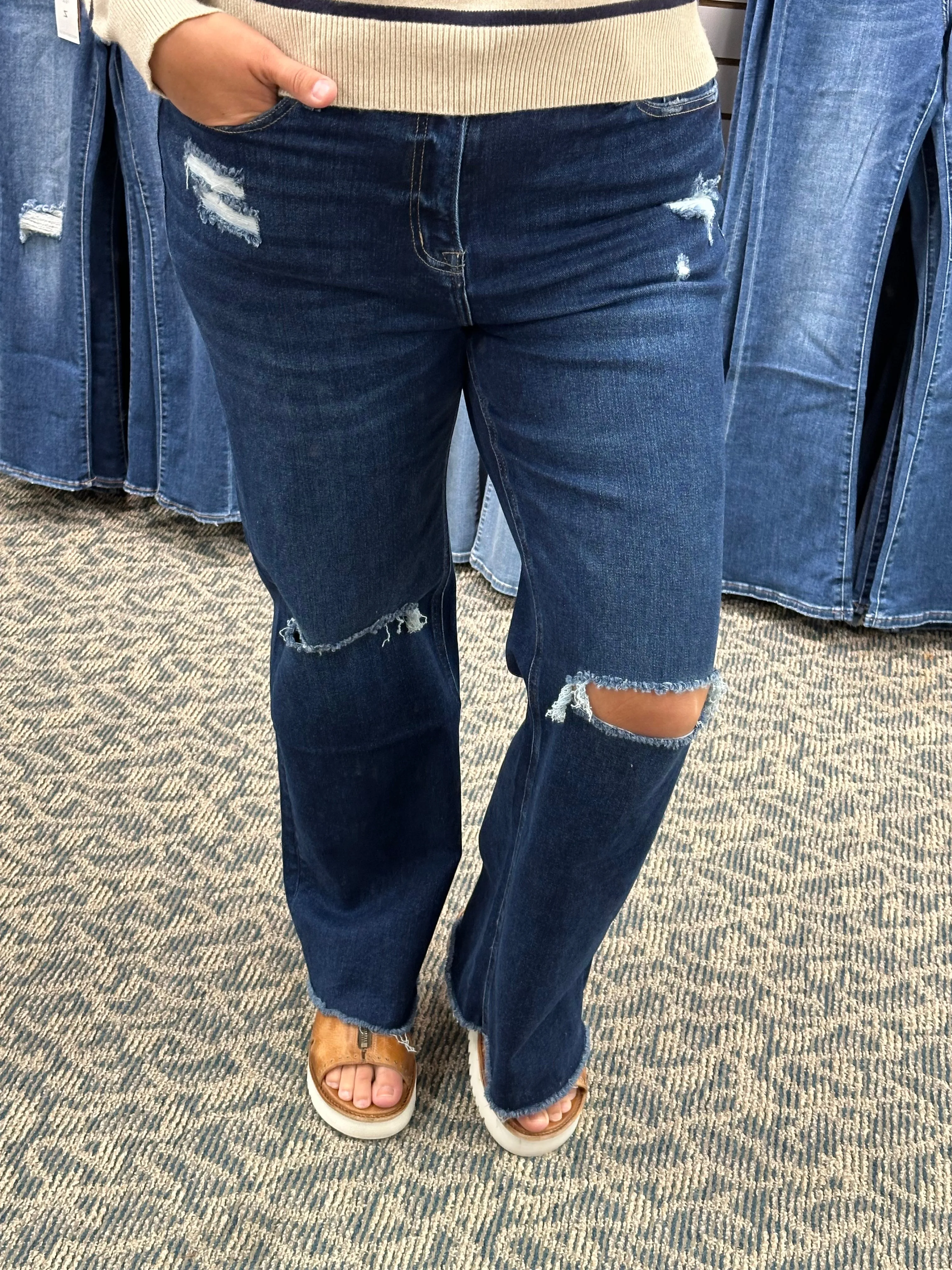Duke High Rise Wide Leg (Mica)