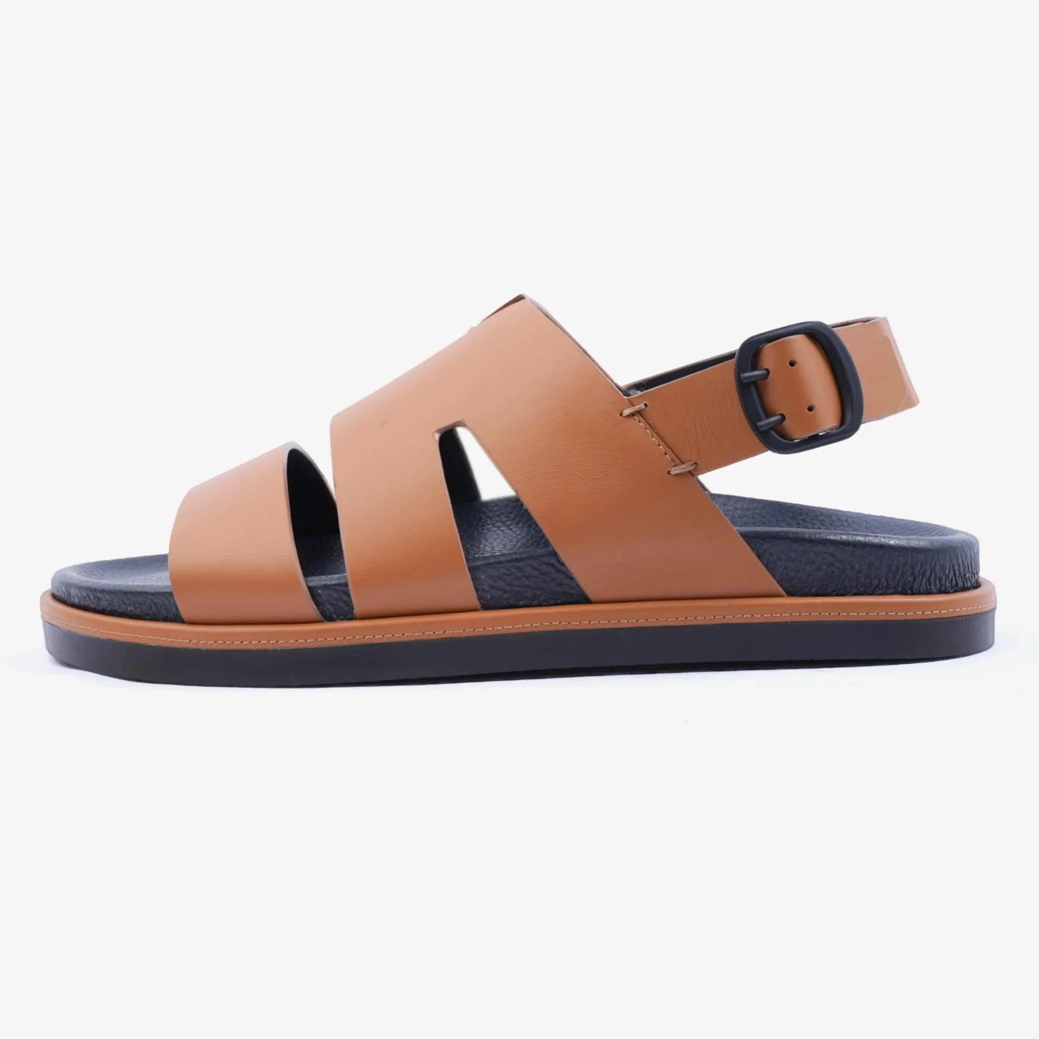 FARADA CLASSIC MATTE ARABIC SANDALS WITH BACK STRIP CUOIO