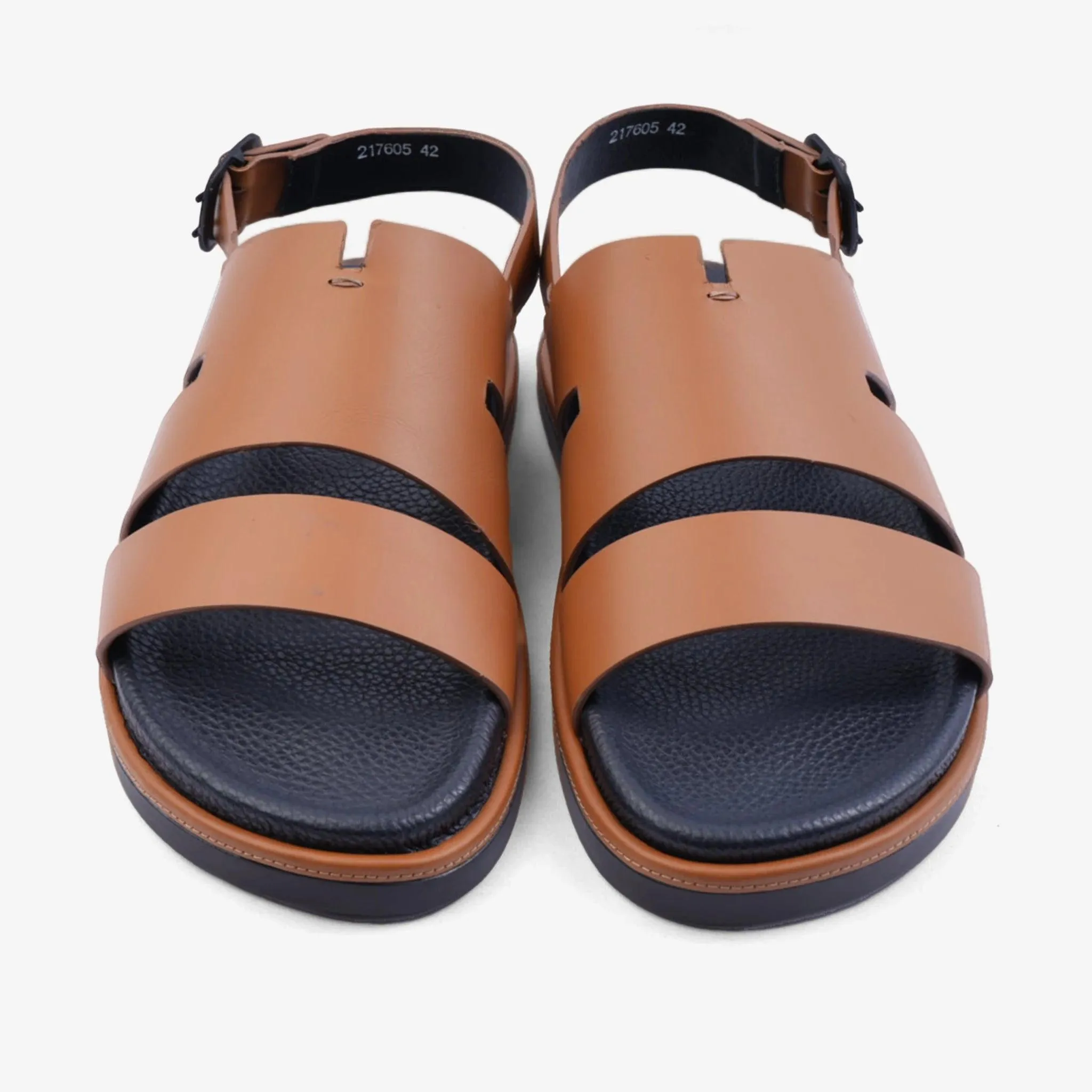 FARADA CLASSIC MATTE ARABIC SANDALS WITH BACK STRIP CUOIO