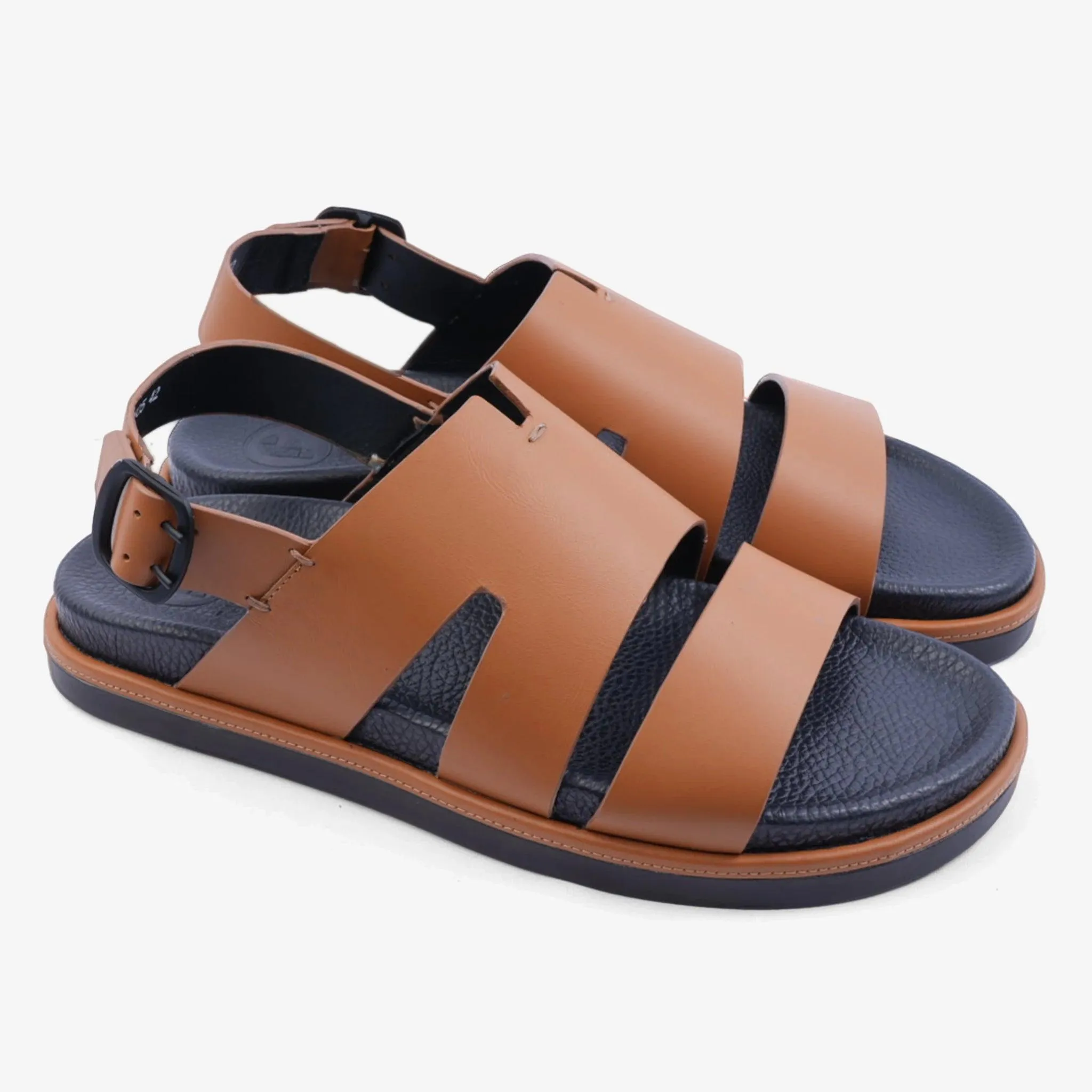 FARADA CLASSIC MATTE ARABIC SANDALS WITH BACK STRIP CUOIO