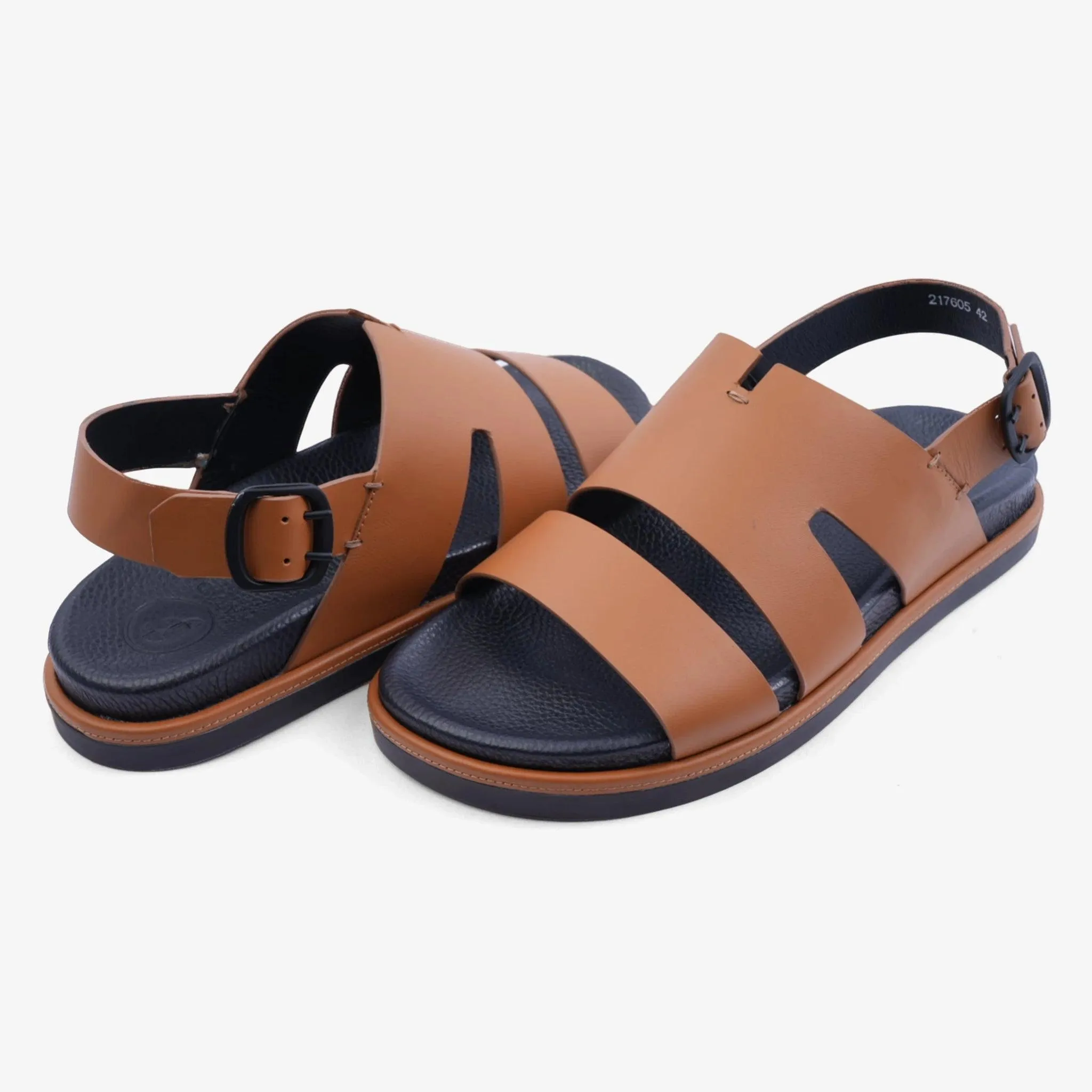 FARADA CLASSIC MATTE ARABIC SANDALS WITH BACK STRIP CUOIO