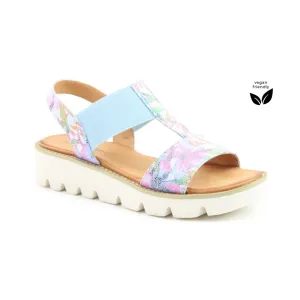 Heavenly Feet Ritz Vegan Friendly Sandal BLUE FLORAL