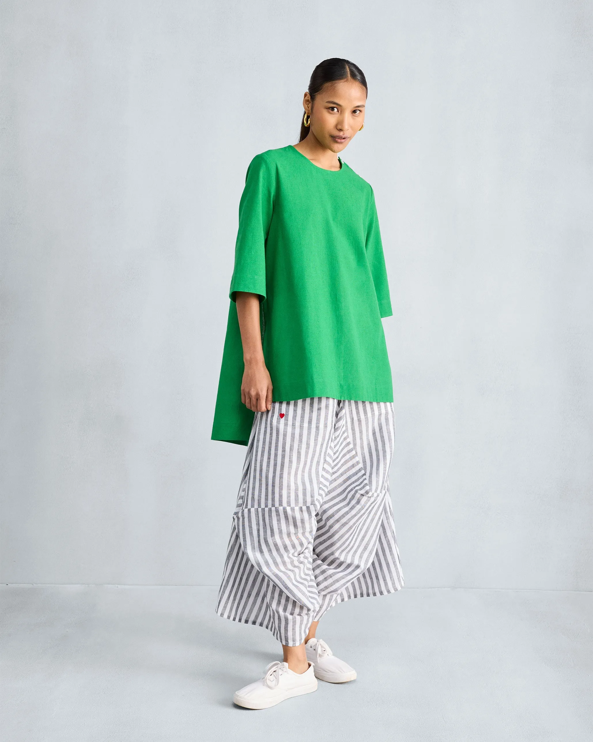 High Slit Top - Green
