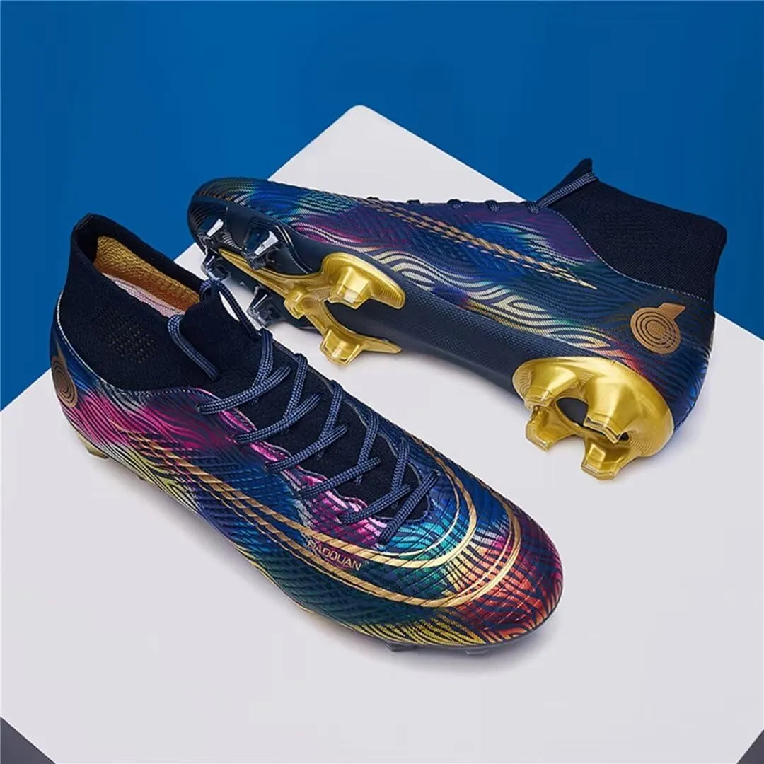 High-Top Soccer Cleats for Mens Womens Football Boots Youth Lightweight Professional Soccer Shoes Firm Ground