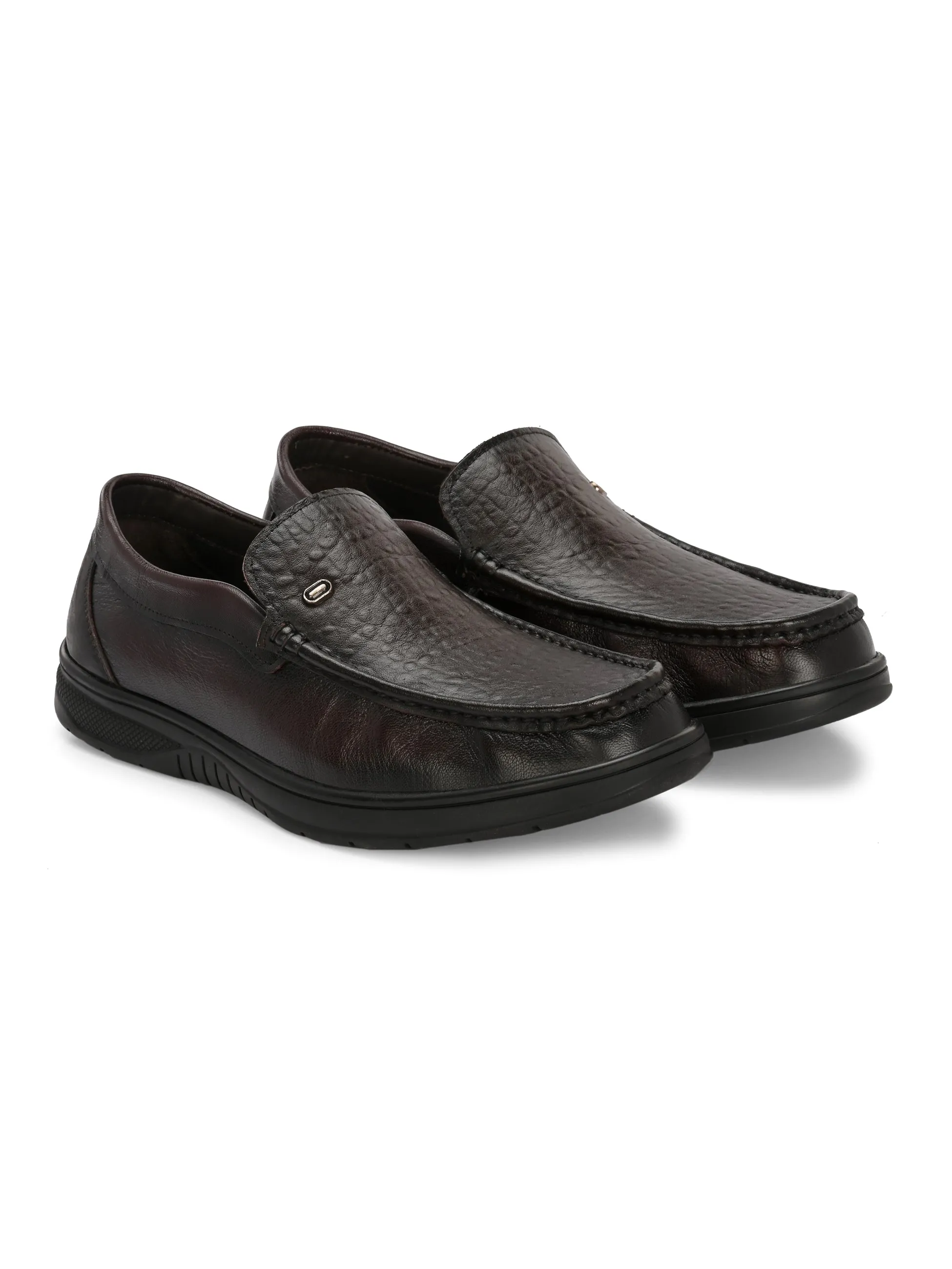 HITZ4551-Men's Brown Leather Formal Shoes