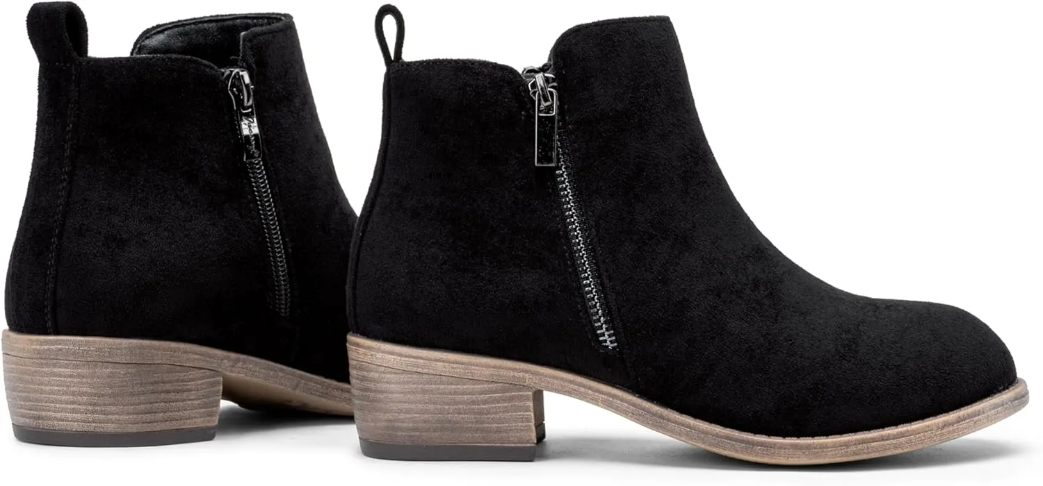 Jeossy Women's Ankle Boots, Classic Low Heeled Short Booties, Casual Comfortable Boots