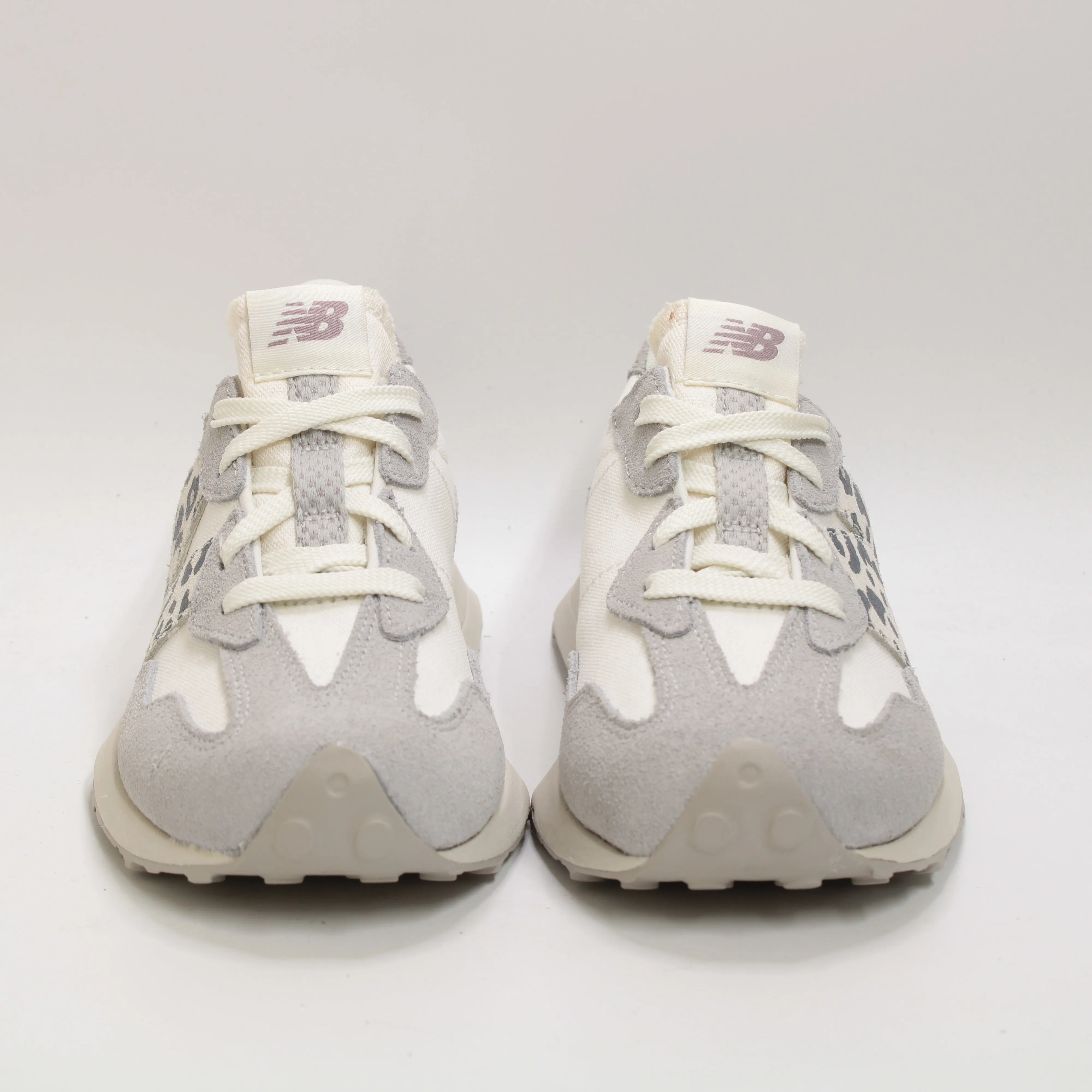 Kids New Balance 327 Gs Trainers Raincloud Leopard