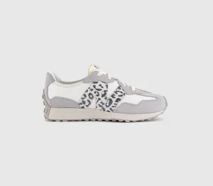 Kids New Balance 327 Gs Trainers Raincloud Leopard