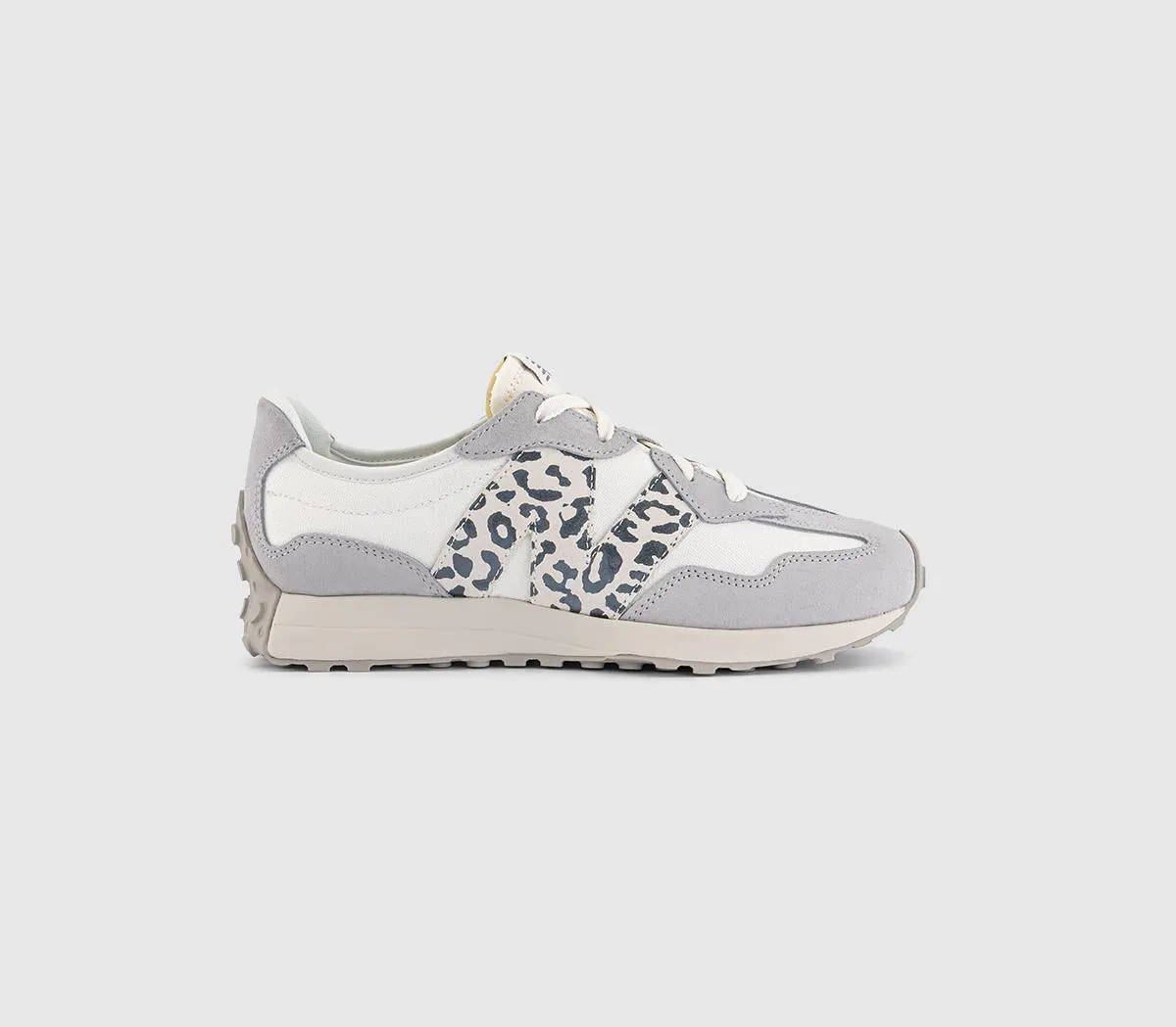 Kids New Balance 327 Gs Trainers Raincloud Leopard