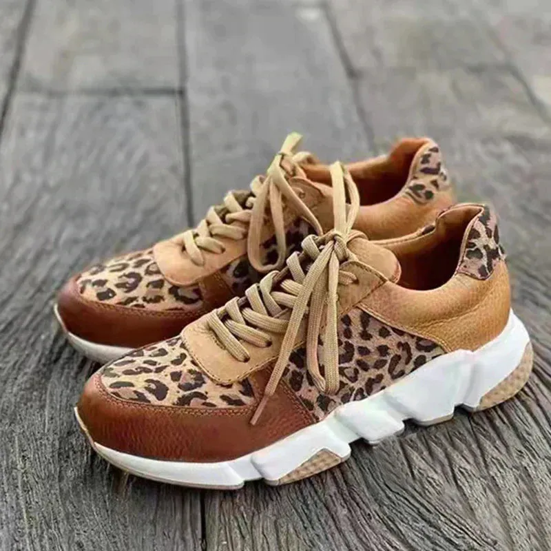 Leopard | Casual Sneakers with Thick Soles