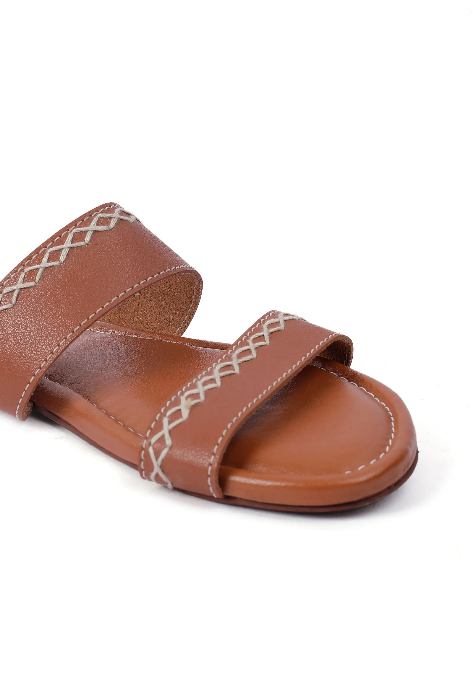 Light Brown Strap Sliders