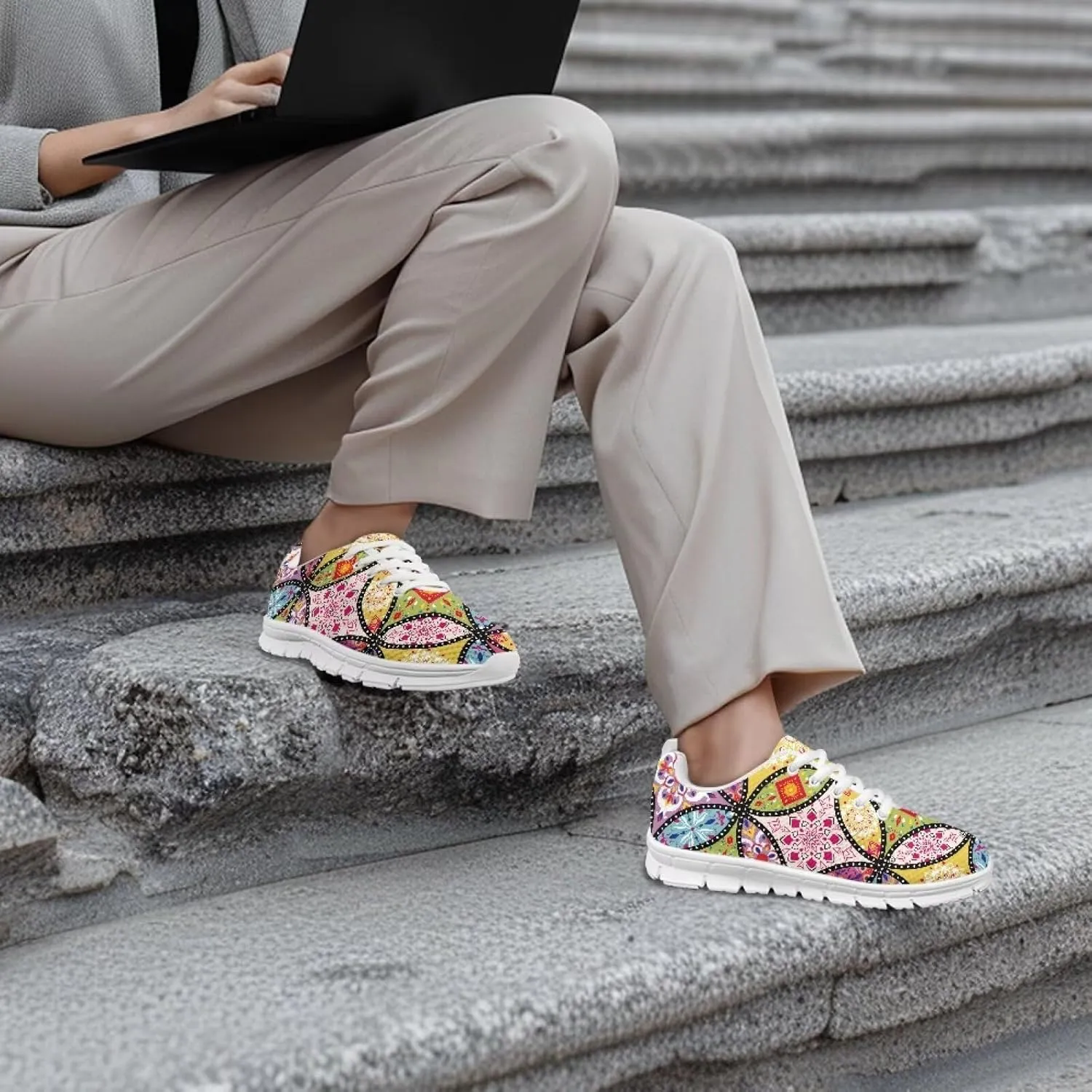 Lightweight Walking Sneakers Women Road Running Tennis Workout Athletic Shoes Non-Slip Breathable Work Shoes for Women Sneakers US 5-12