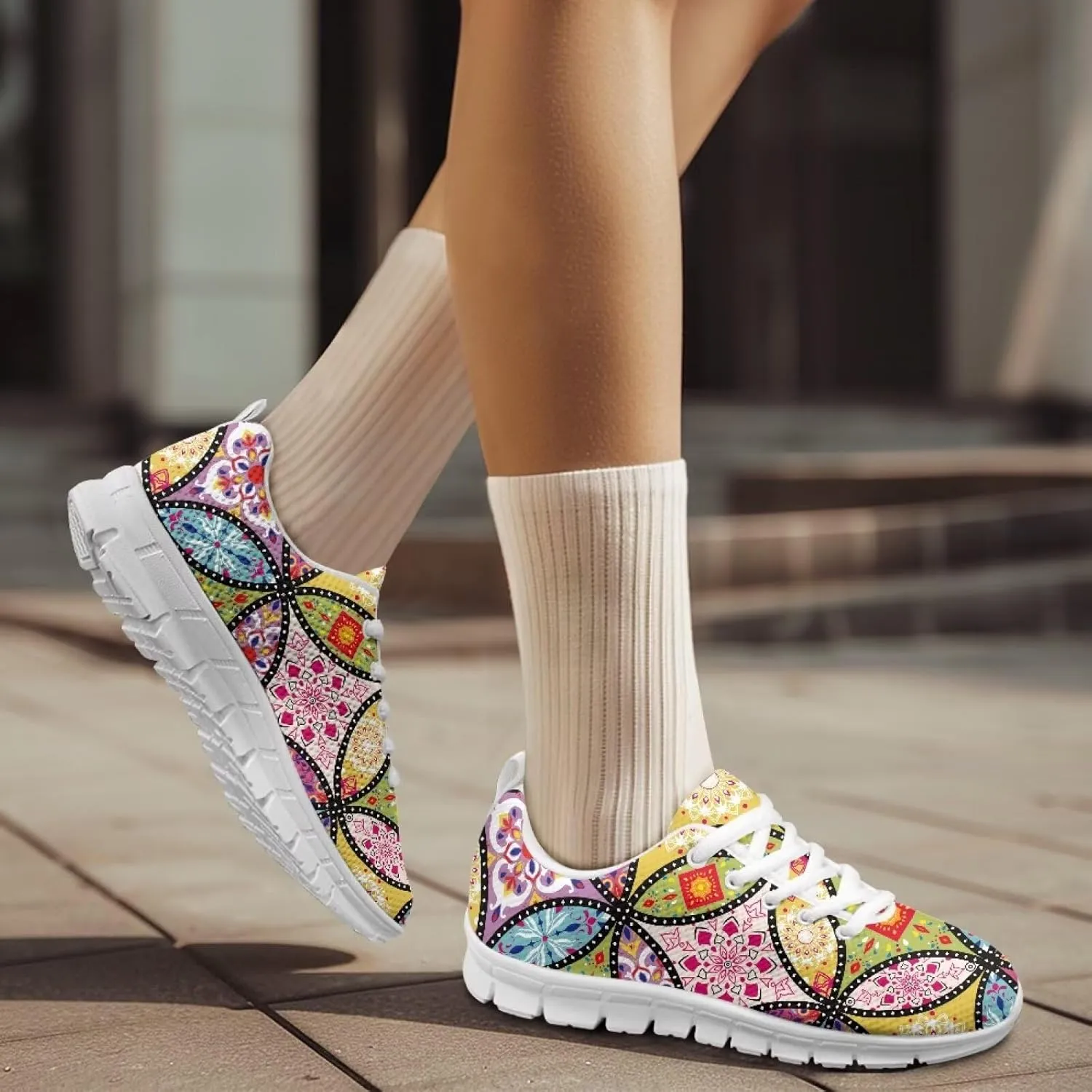 Lightweight Walking Sneakers Women Road Running Tennis Workout Athletic Shoes Non-Slip Breathable Work Shoes for Women Sneakers US 5-12