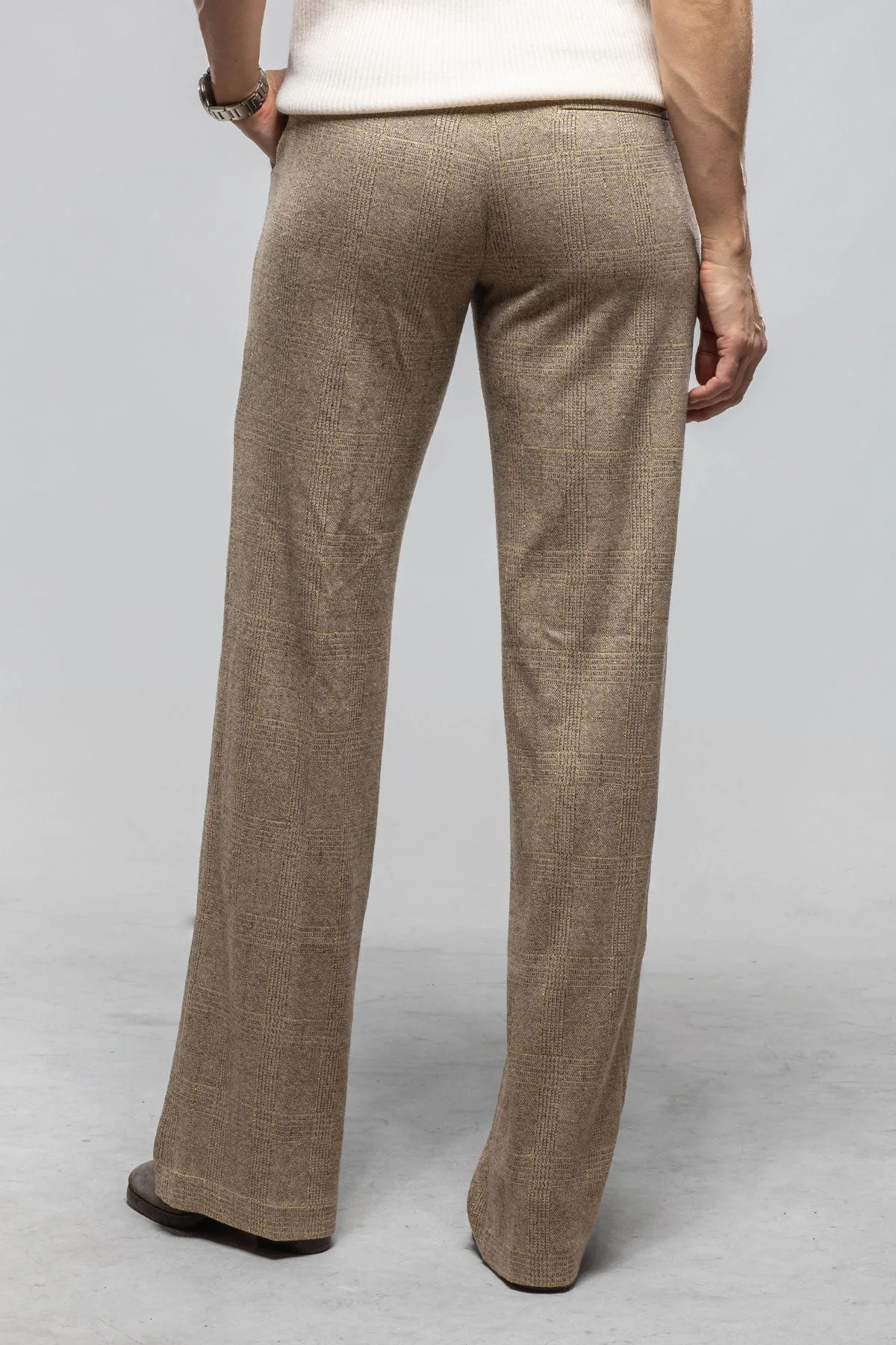 MAC Chiara Smart Pant In Light Shadow Check Green