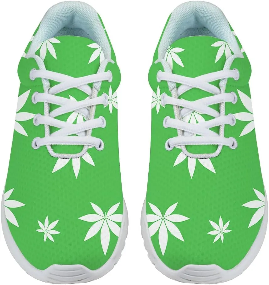 Men Women Marijuana Sneakers Pot Leaf Weed Shoes Comfortable Running Walking Tennis Shoes