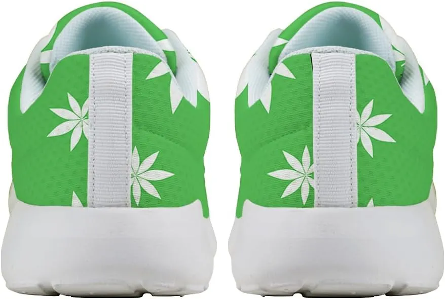 Men Women Marijuana Sneakers Pot Leaf Weed Shoes Comfortable Running Walking Tennis Shoes