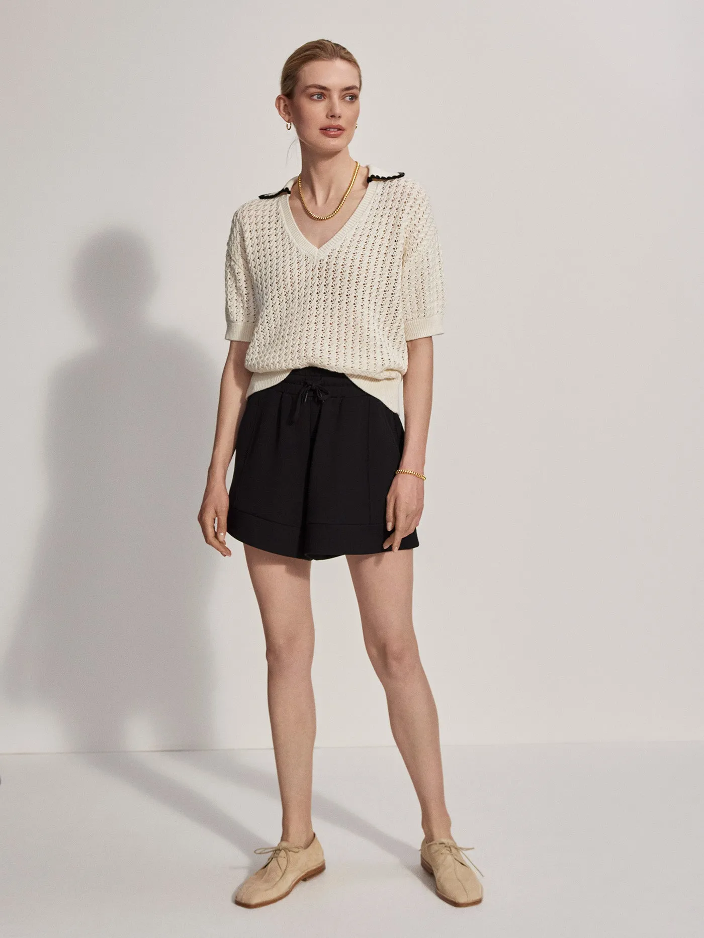 Monte V Neck Knit Polo
