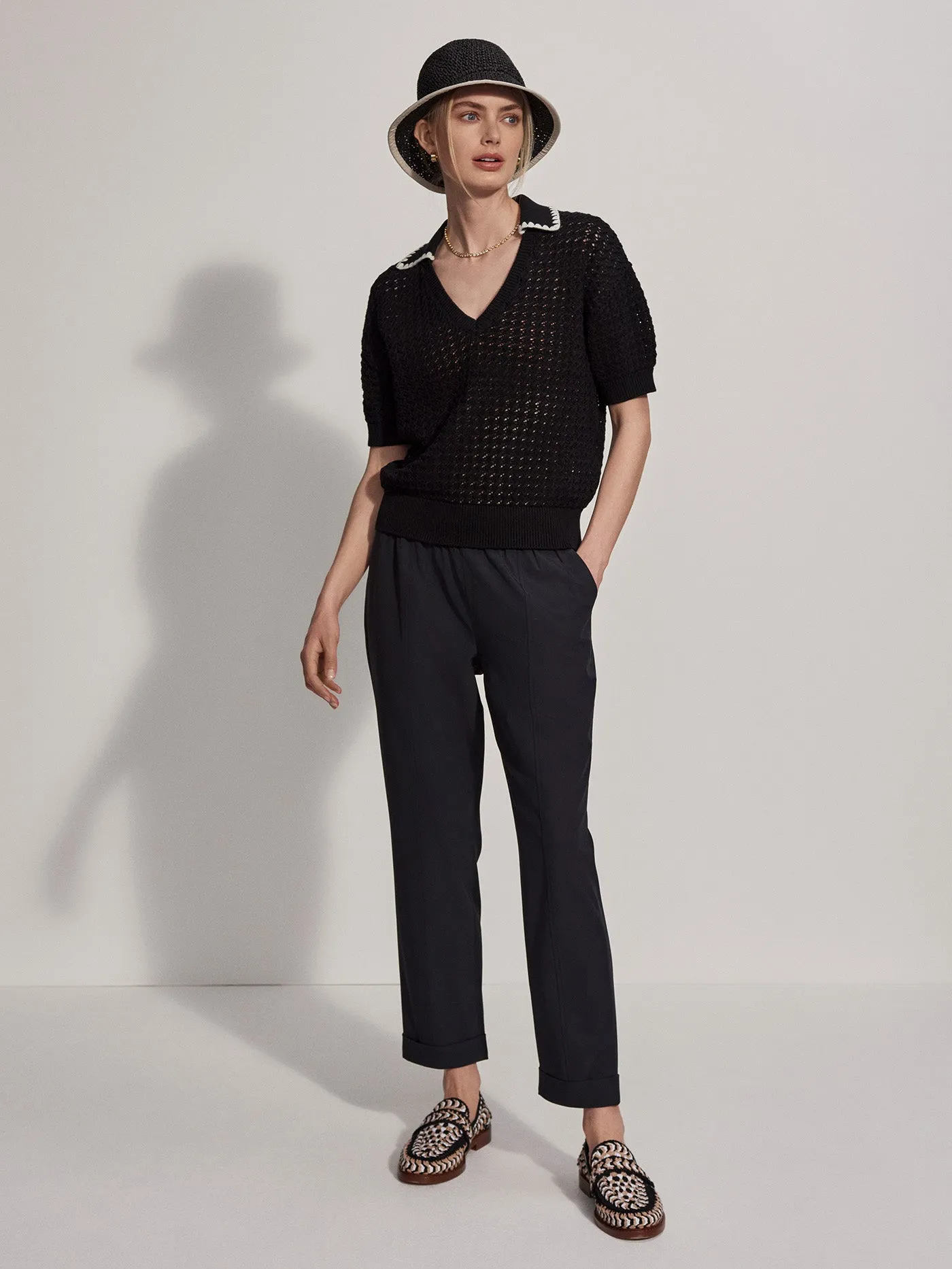 Monte V Neck Knit Polo