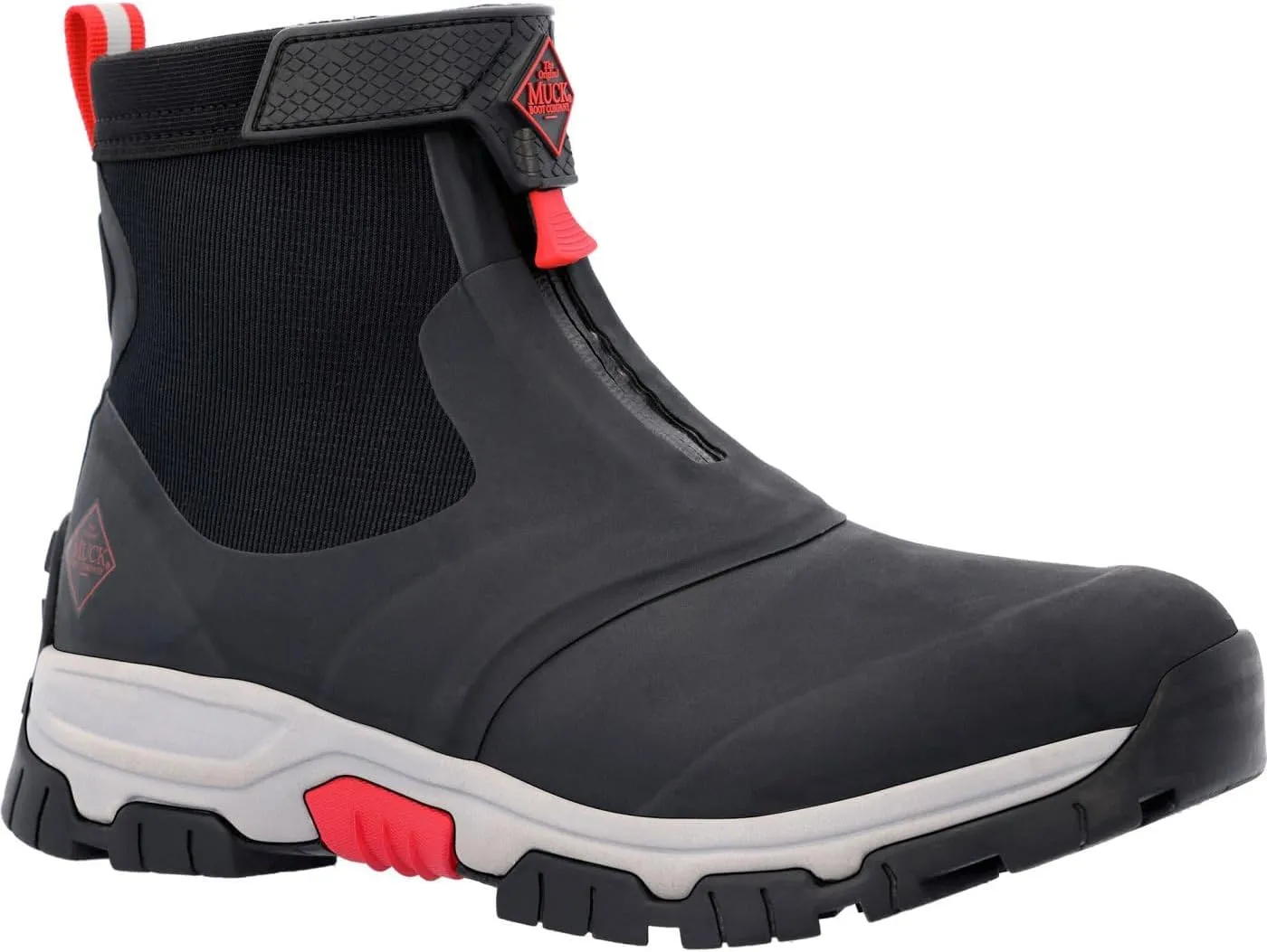 Muck Boot Apex Mid Zip Mens - Black Grey Red