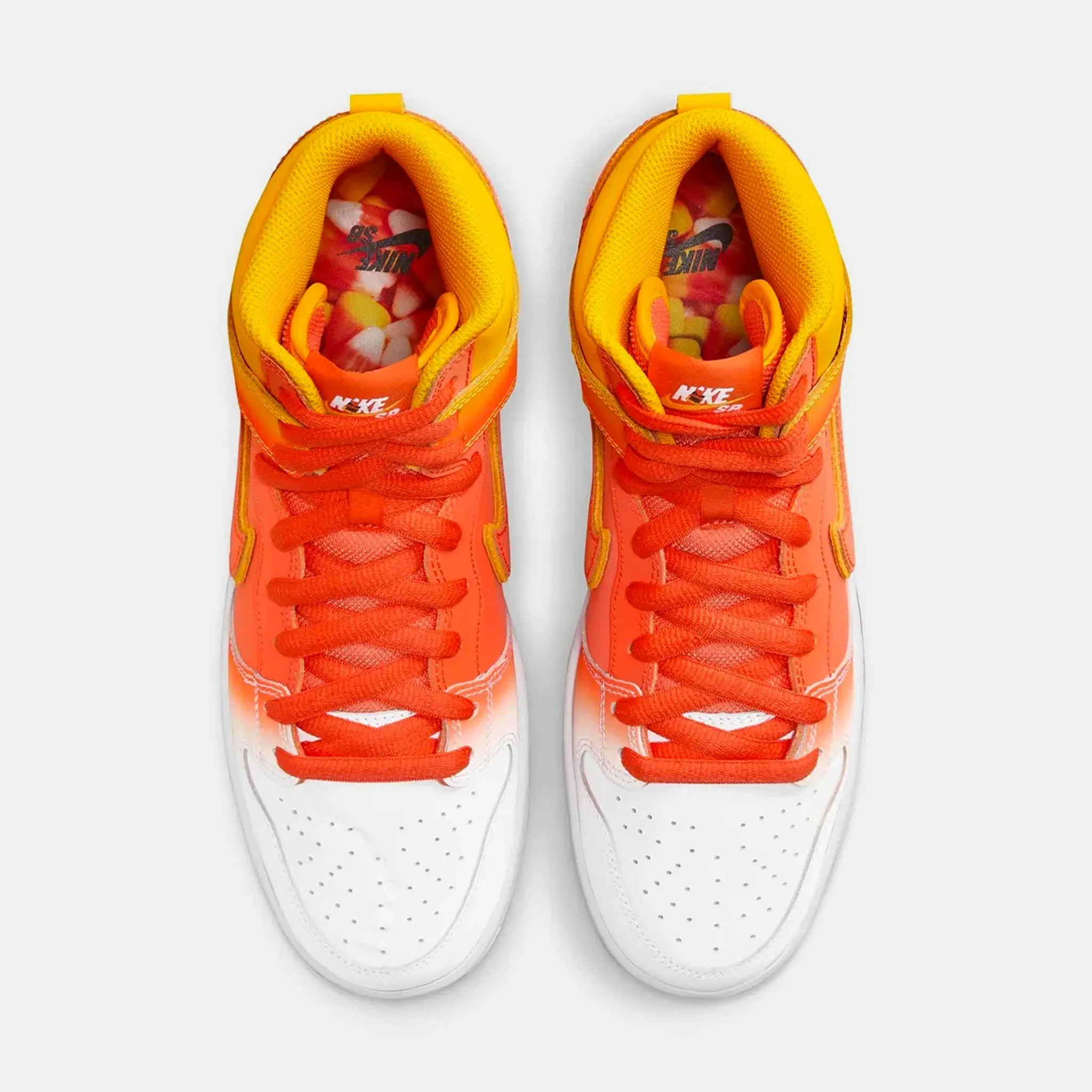 Nike SB - 'Candy Corn' Dunk High Pro Shoes - Amarillo / Orange - Black - White