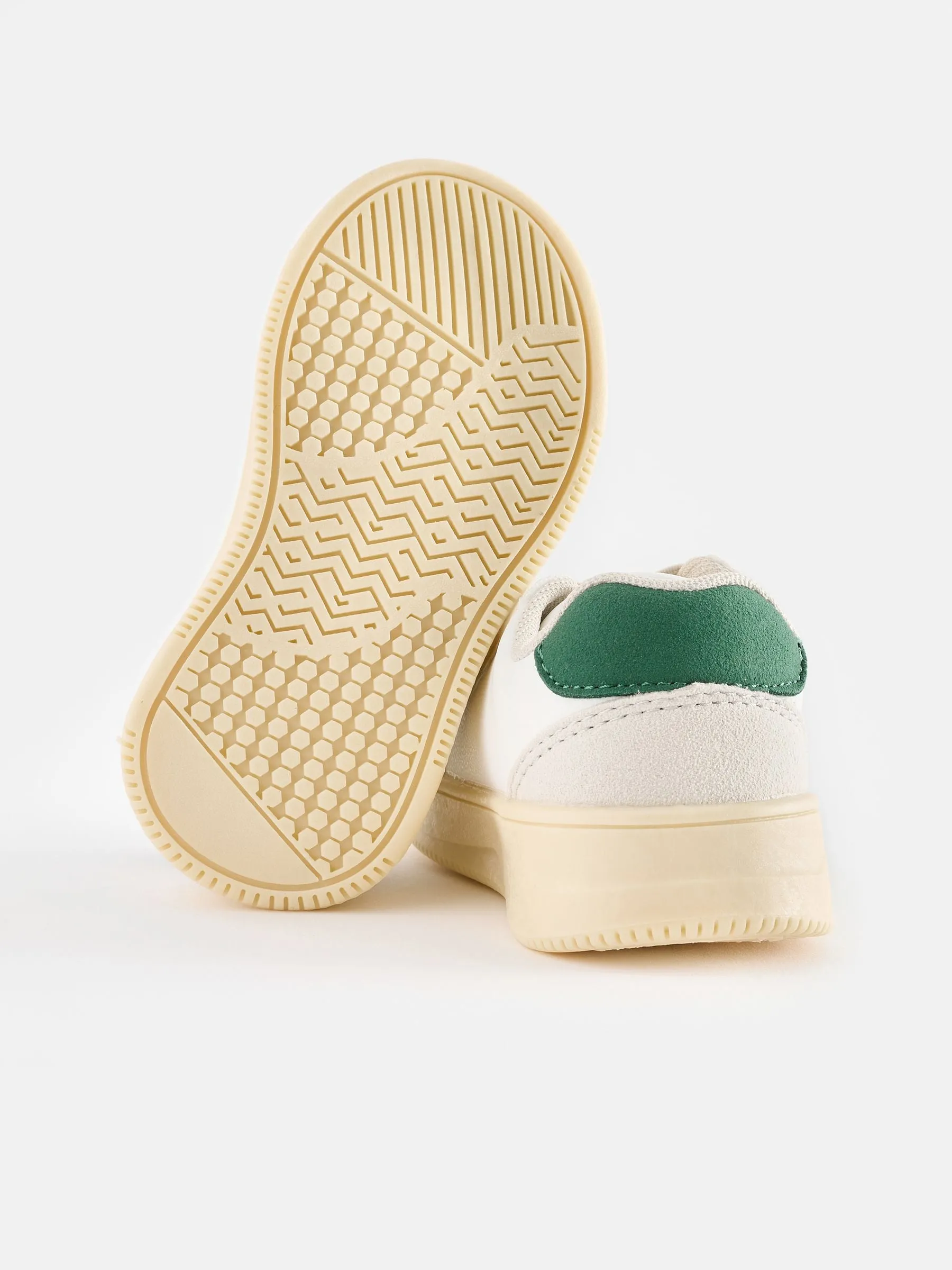 Off White Wide Fit (G) Elastic Lace Trainers