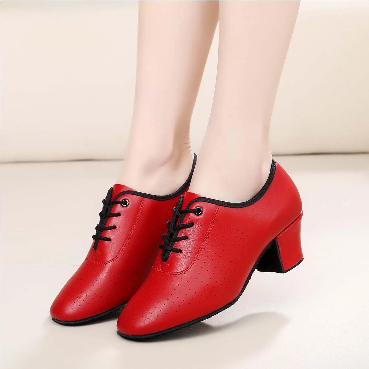 ONAIC Ballroom Dance Shoes for Womens Latin Salsa Practice Sneakers Wedding Dancing Shoes Lightweight Comfortable Professional Performance Trainers