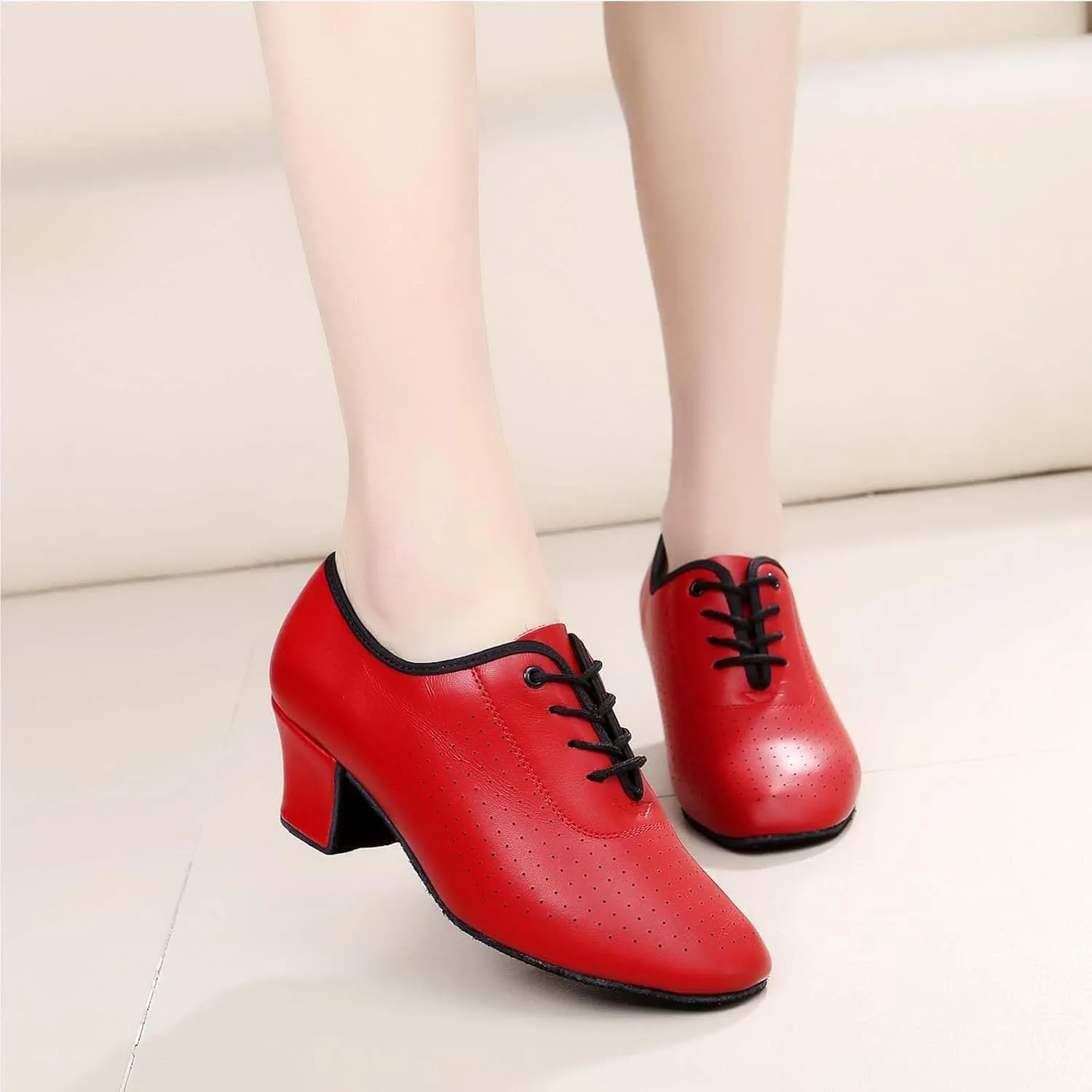 ONAIC Ballroom Dance Shoes for Womens Latin Salsa Practice Sneakers Wedding Dancing Shoes Lightweight Comfortable Professional Performance Trainers