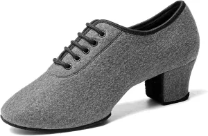 ONAIC Women's Lace-Up Latin Dance Shoes Lace-Up Ballroom Modern Trainers Practice Performance Dancing Shoes