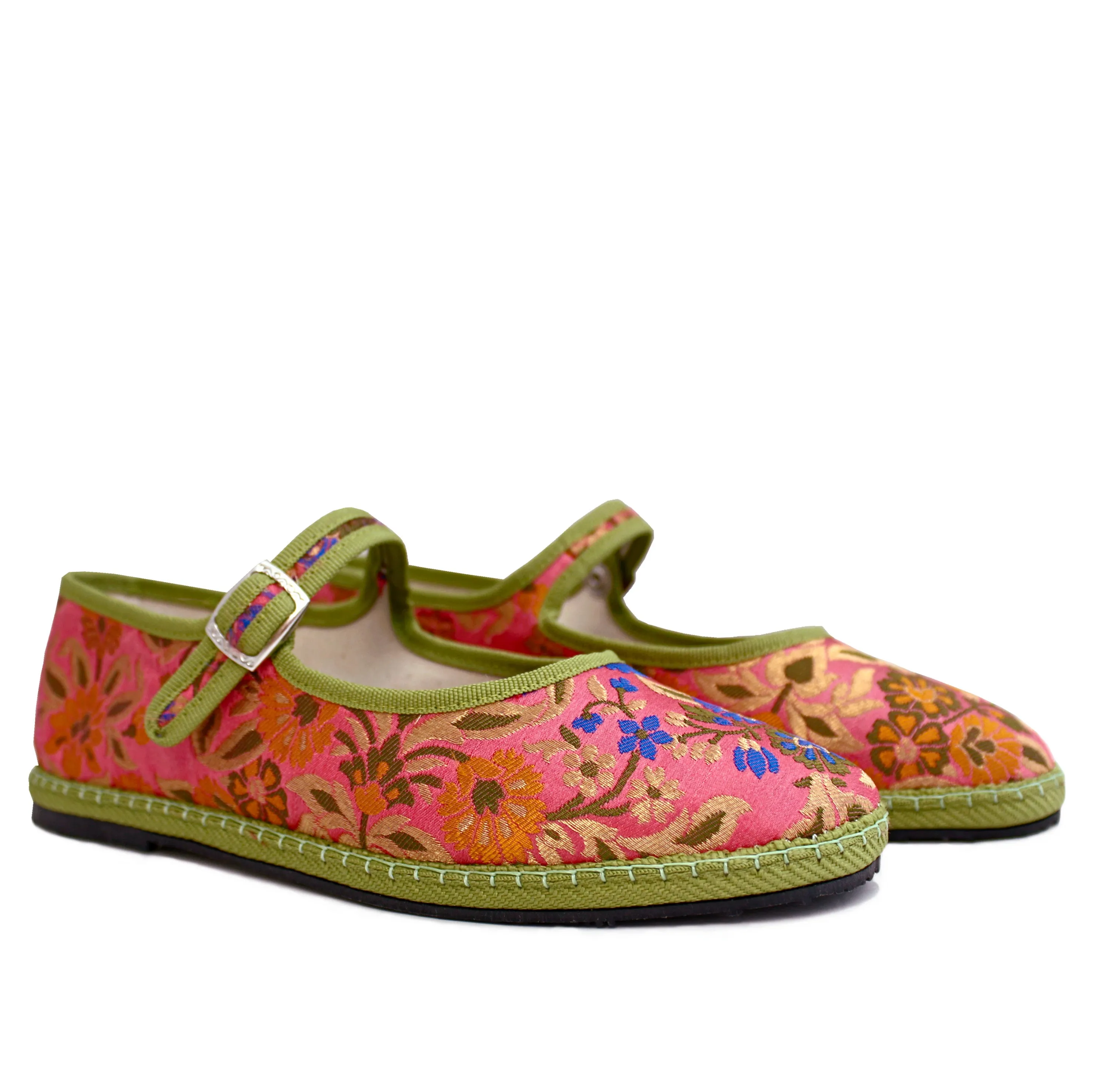 'Rôshaan' Pink Mary Jane Ballet Flats