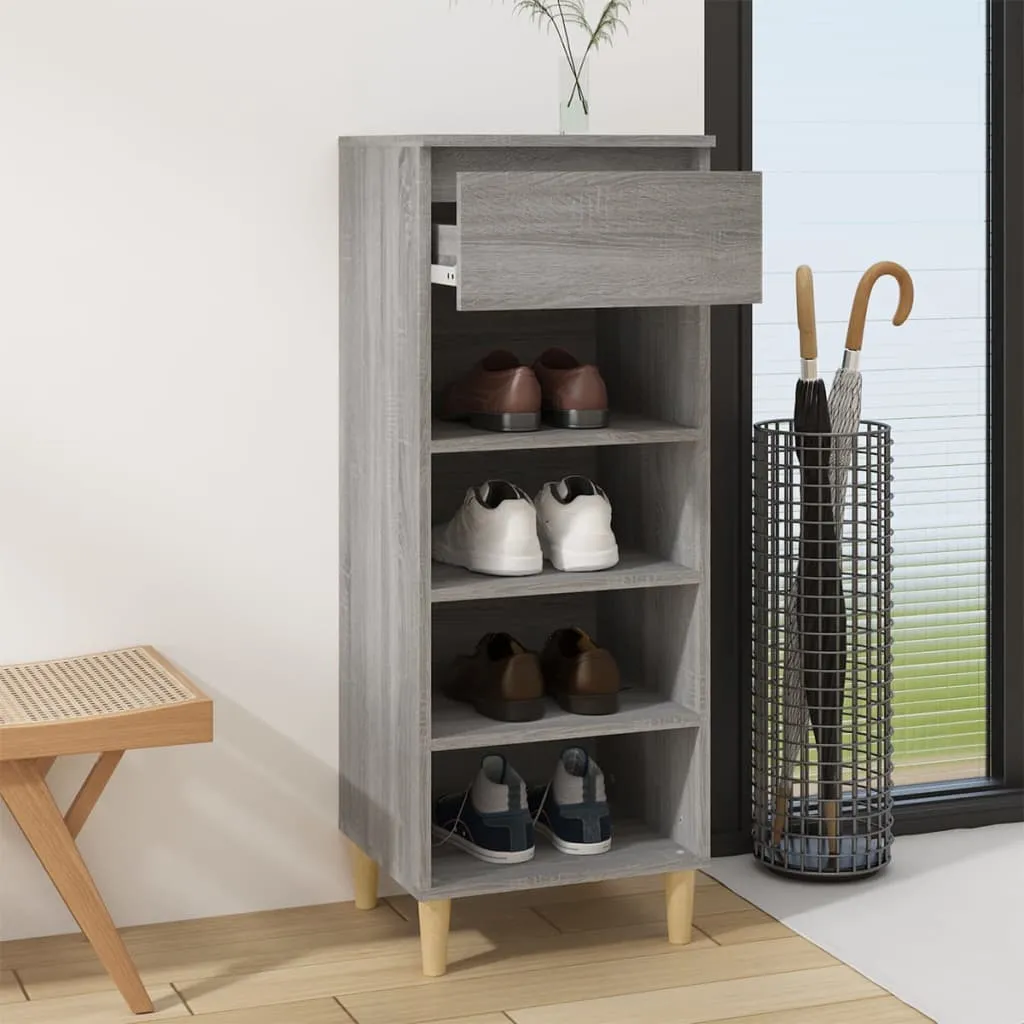 Shoe Cabinet Grey Sonoma 40x36x105 cm Engineered Wood