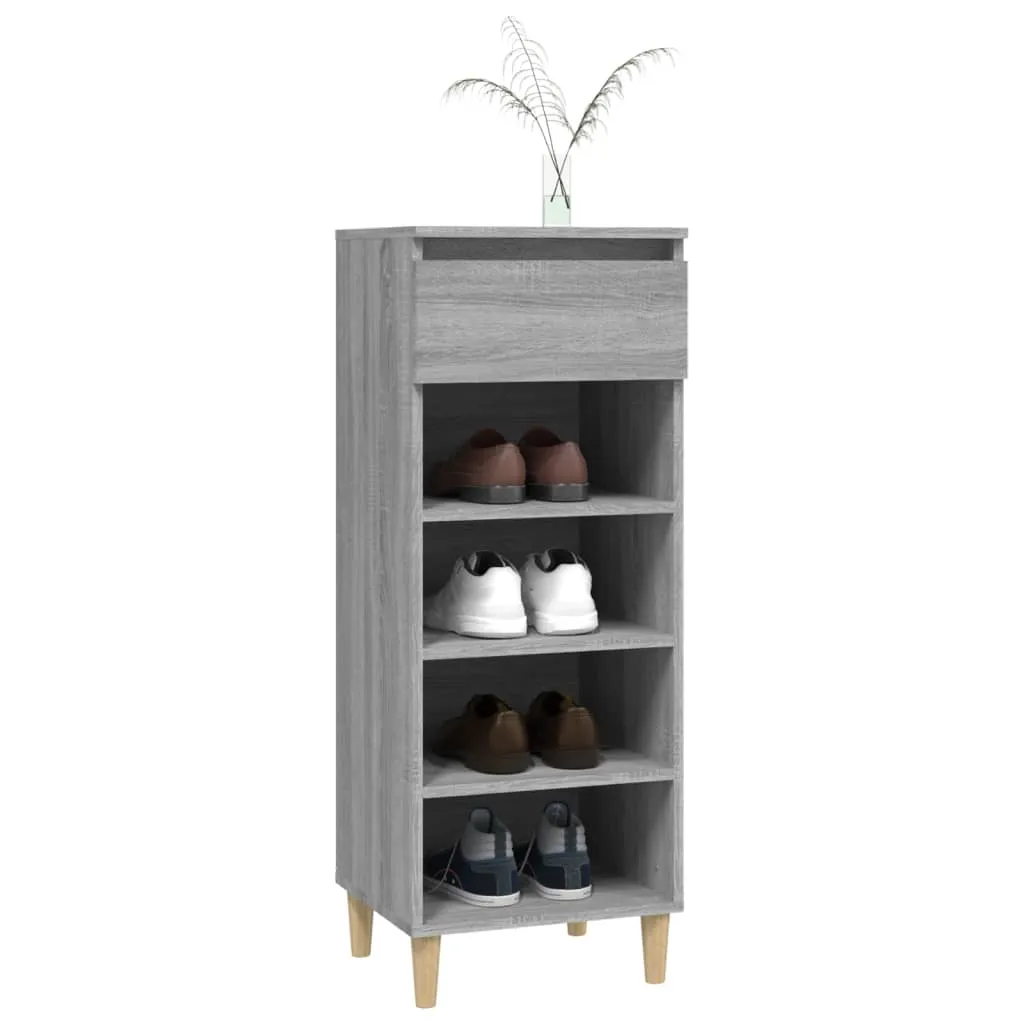 Shoe Cabinet Grey Sonoma 40x36x105 cm Engineered Wood