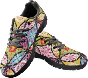Sneakers Women Comfortable Non-Slip Tennis Hiking Shoes for Women Breathable Lace Up Workout Holiday Running Sneakers US 5-12