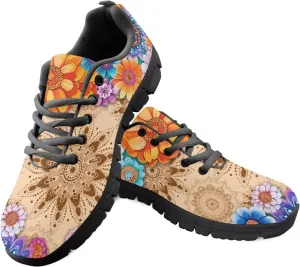 Sneakers Women Comfortable Non-Slip Tennis Hiking Shoes for Women Breathable Lace Up Workout Holiday Running Sneakers US 5-12