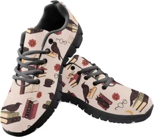 Sneakers Women Comfortable Non-Slip Tennis Hiking Shoes for Women Breathable Lace Up Workout Holiday Running Sneakers US 5-12