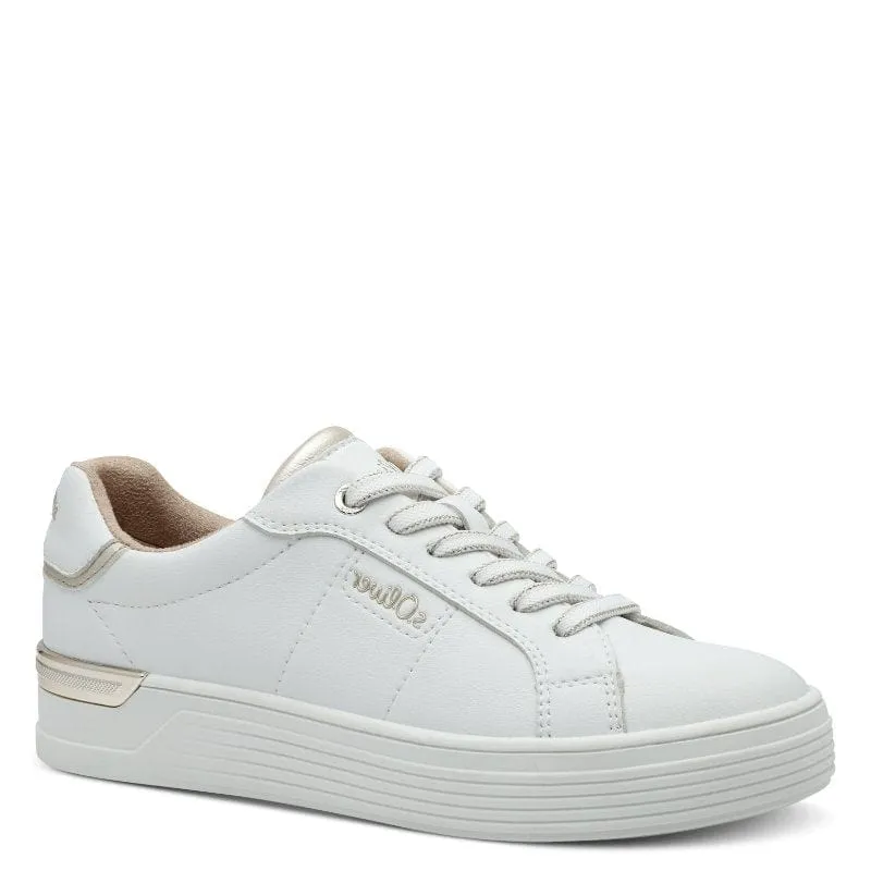 S.Oliver Womens White Lace-Up Shoe 5-23603-42