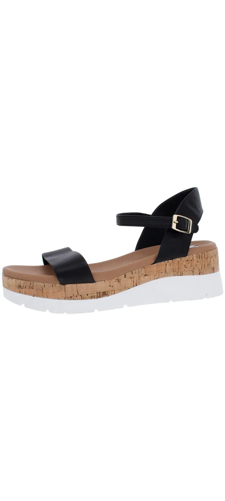 Steve Madden Roselita Ankle Strap Cork Lightweight Platform Wedge Sandals